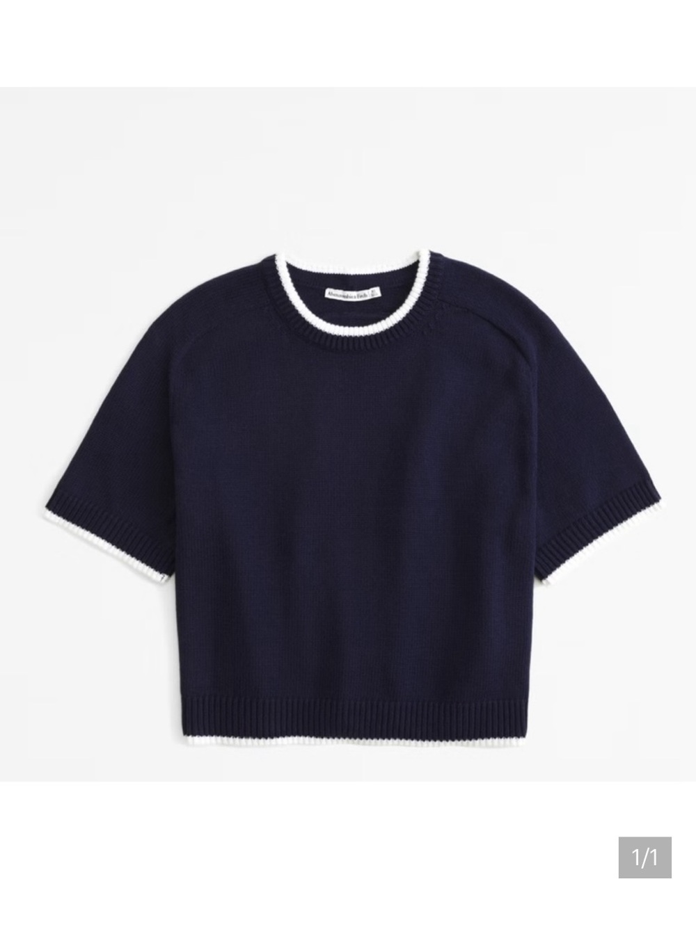 Abercrombie & Fitch Navy Top with White Trim